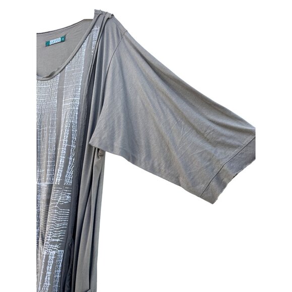 Blue Fish Women's XL XXL 3XL 2313 Everyday Tunic Nest Lagenlook Gray dress - Picture 9 of 16